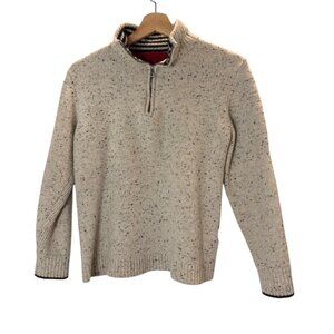 Robert Graham 100% Wool Boys 3/4 Zip Pull Over Sweater Size Large